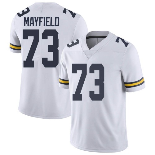 Jalen Mayfield Michigan Wolverines Men's NCAA #73 White Limited Brand Jordan College Stitched Football Jersey CTF7154RH
